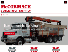 Tablet Screenshot of mccormackbuildingsupply.com